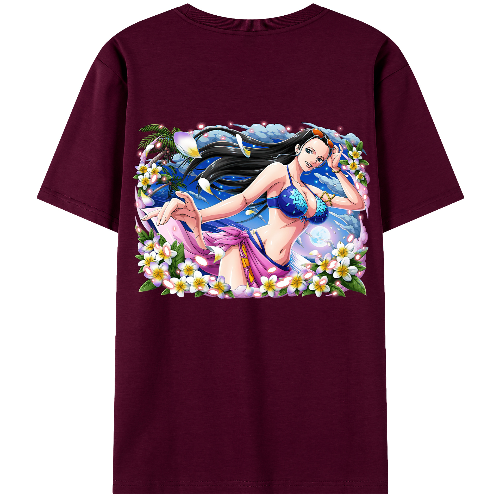 ワンピース ニコ・ロビン ONE PIECE Nico Robin レディース半袖Tシャツ(バックプリント)